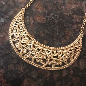 New Gold Necklace Plus Earrings